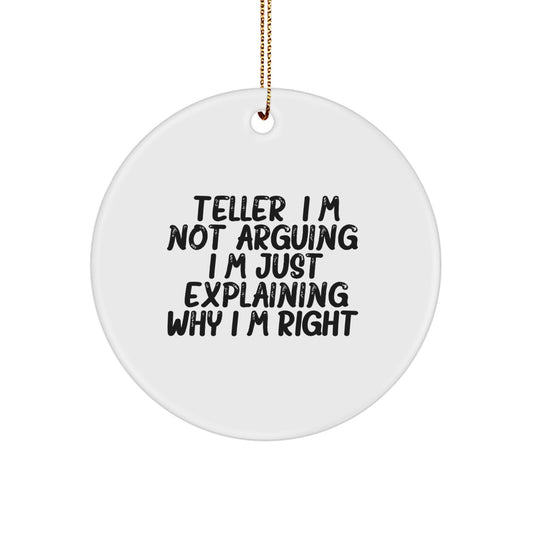 Christmas Gift Teller Circle Ornament Keepsake for Her - Image 1