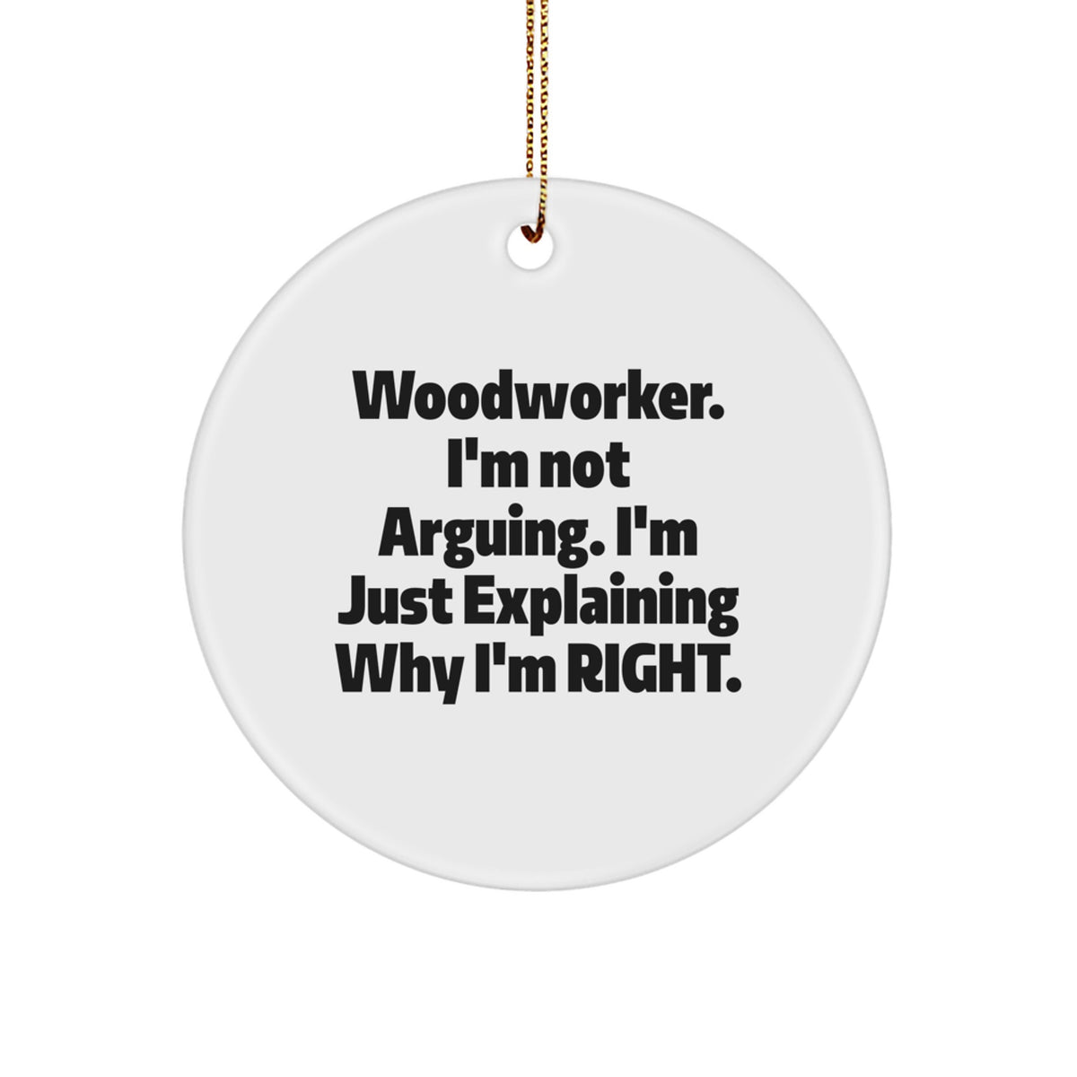 Woodworker Circle Ornament Essential for a Best Friend Christmas Gift - Image 1
