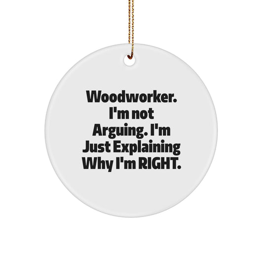 Woodworker Circle Ornament Essential for a Best Friend Christmas Gift - Image 1