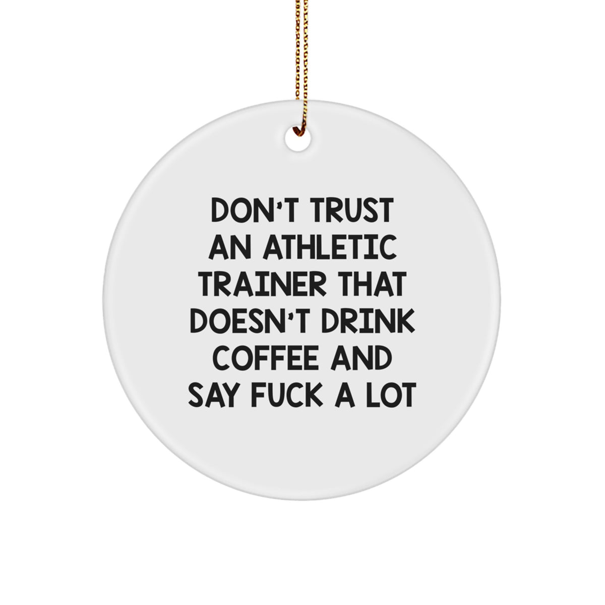 Christmas Gift for Family Athletic Trainer Ornament - Funny, Sarcastic - Image 1