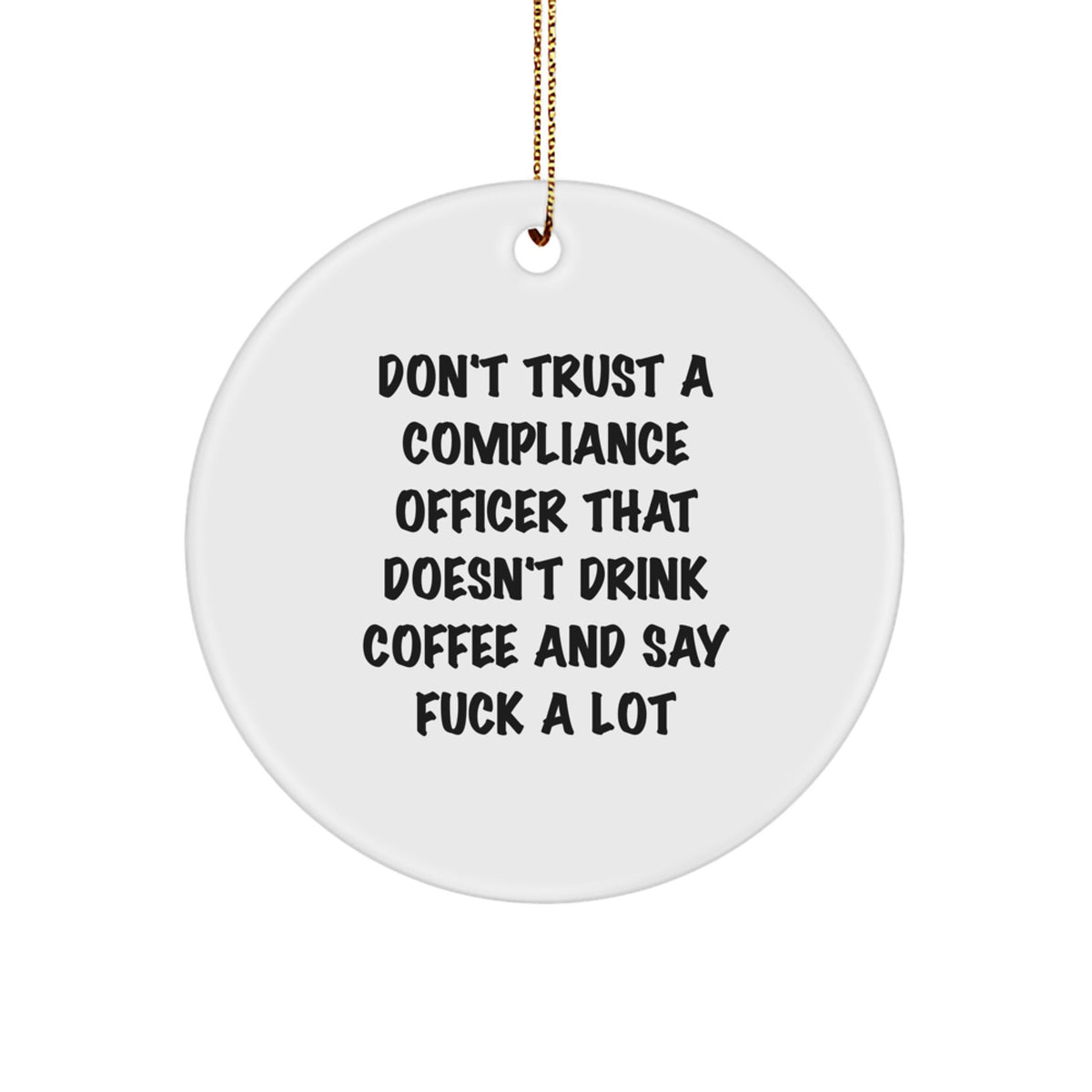 Christmas Unique Gift for Her Compliance Officer Coffee Ornament Present - Image 1
