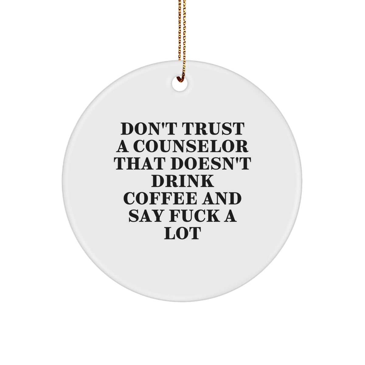 Counselor Circle Ornament Coffee-Loving for Coworkers Christmas Unique Gift - Image 1