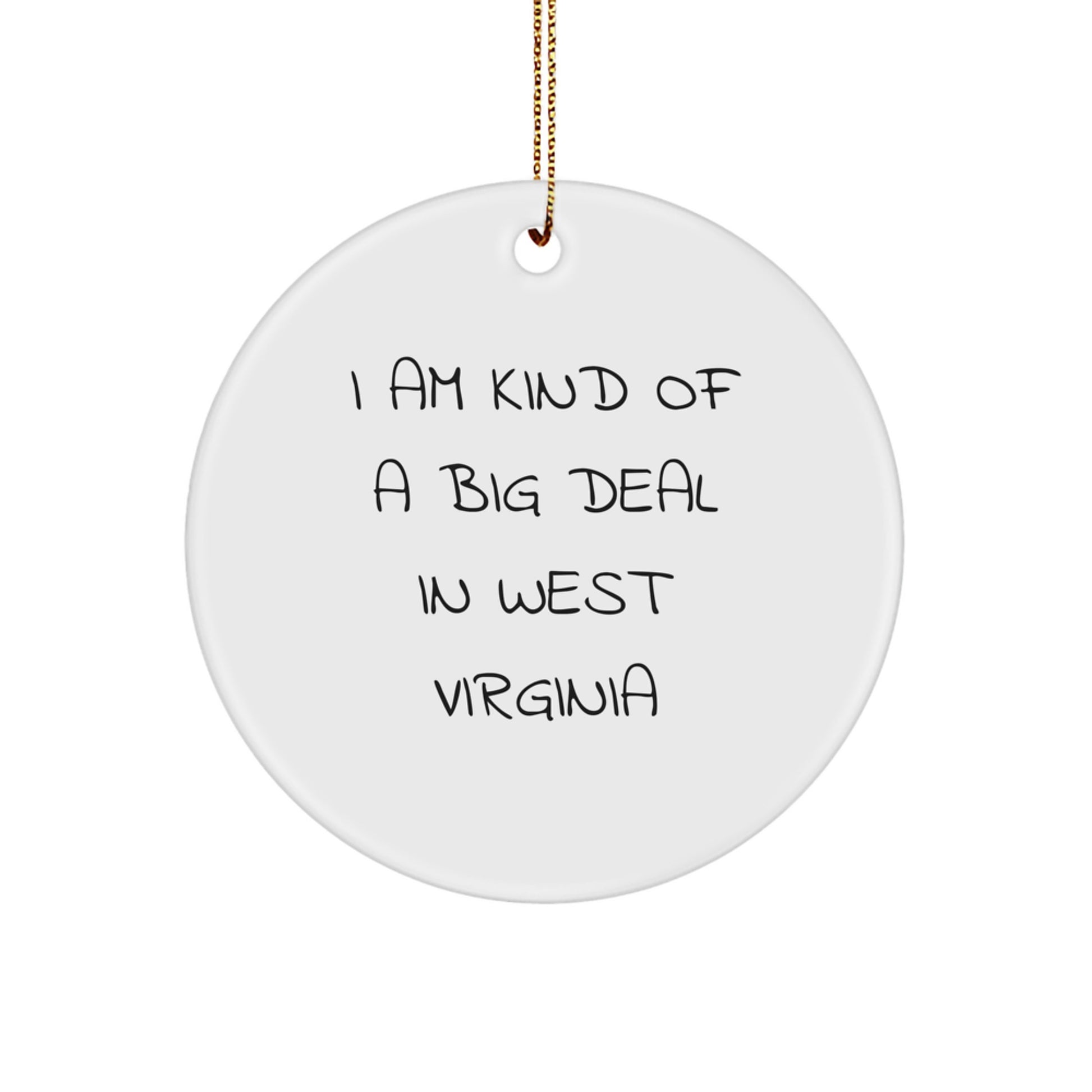 Funny West Virginia Christmas Unique Gifts from Men to Family and Friends - Circle Ornament I Am Kind Of A Prime Selection - Image 1