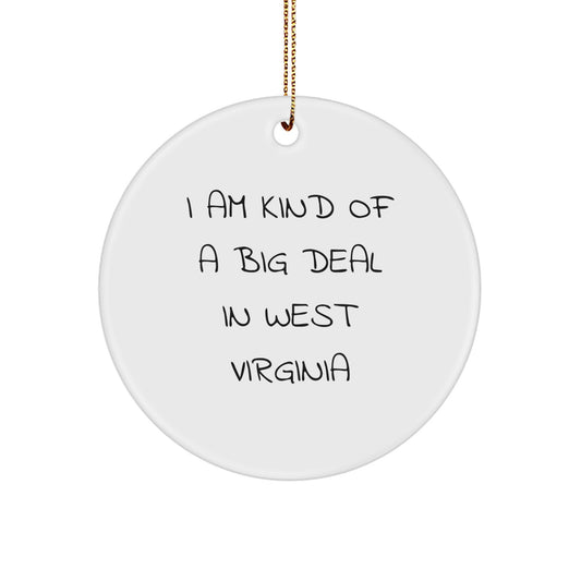 Funny West Virginia Christmas Unique Gifts from Men to Family and Friends - Circle Ornament I Am Kind Of A Prime Selection - Image 1