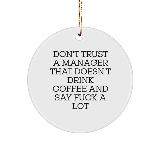 Manager Christmas Ornament Idea for Coworkers Gift Office Humor Surprise - Image 1