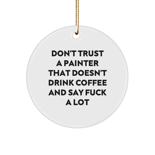 Painter Circle Ornament Surprise for Family - Christmas Gift - Image 1