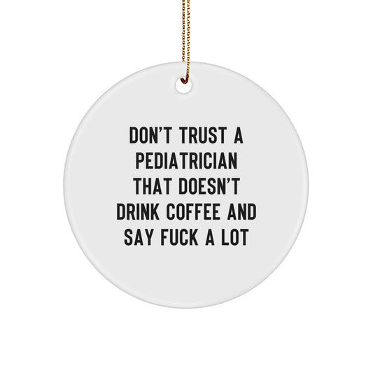 Family Pediatrician Circle Christmas Ornament Funny for Family Unique Gift - Image 1