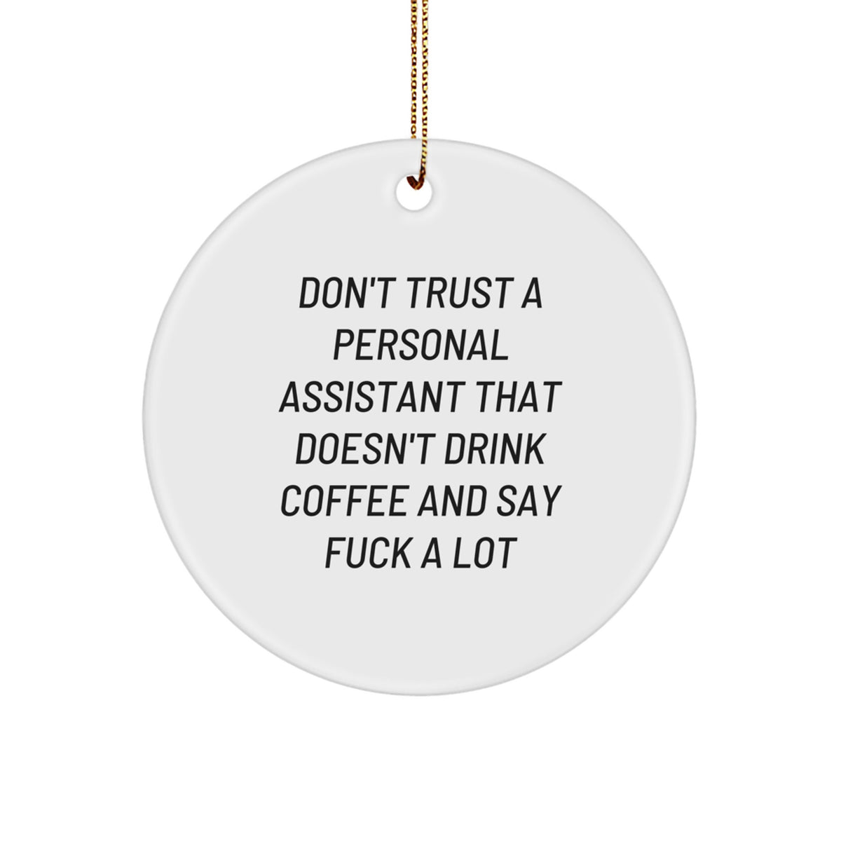 Funny Christmas Ornament Gift Sarcastic Personal Assistant Keepsake - Image 1