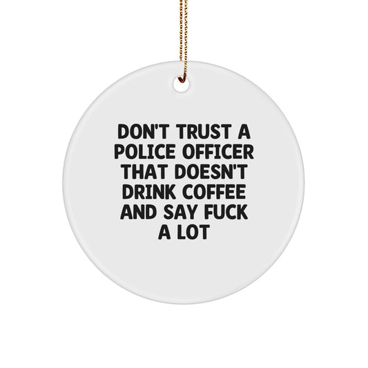 Police Officer Christmas Ornament Humorous Novelty Gift for Friends - Image 1