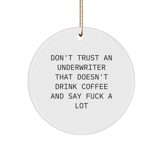 Underwriter Christmas Ornament Gift for Coworkers – Don't Trust Without - Image 1