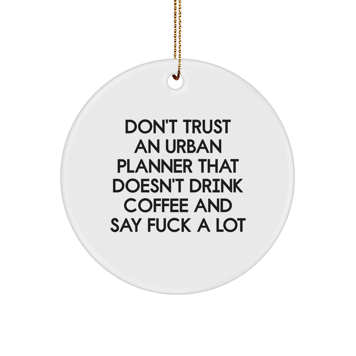 Christmas Gift for Her Urban Planner Ornament Present Coffee Lover - Image 1