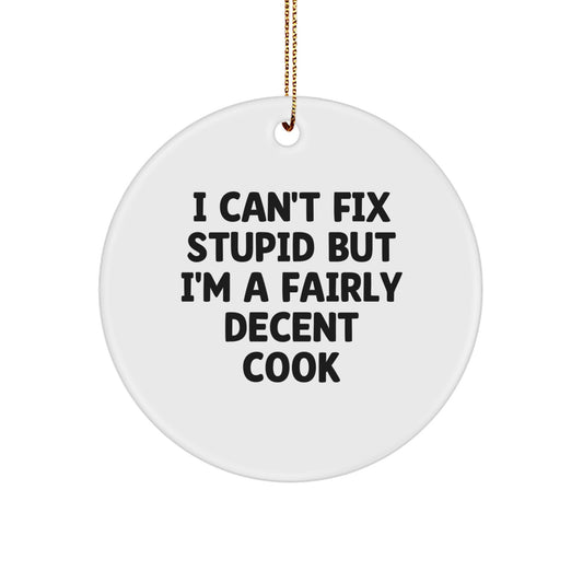 Cook Circle Ornament Keepsake for Him Festive Christmas Gift - Image 1