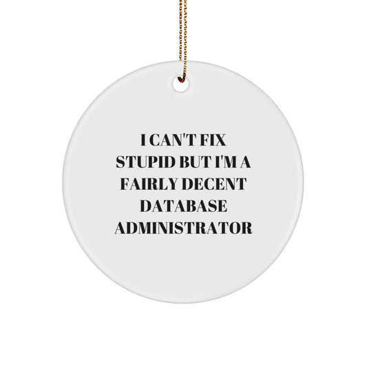 Database Administrator Keepsake Christmas Ornament for Him Gift - Image 1
