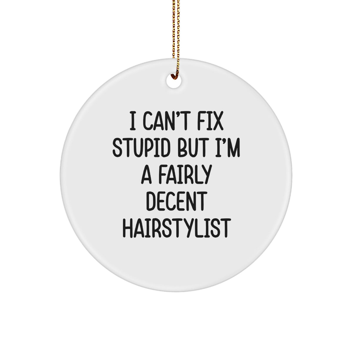 Hairstylist Circle Ornament Favorite for Kids Christmas Gift - Image 1