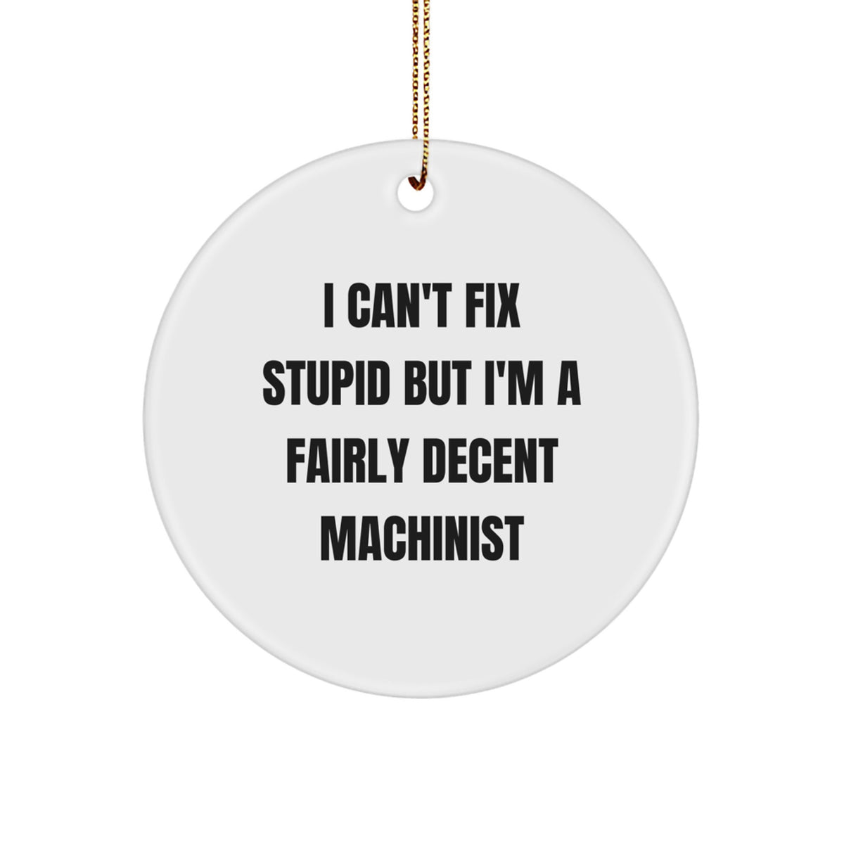 Machinist Treasure Christmas Ornament for Family Gift - Image 1