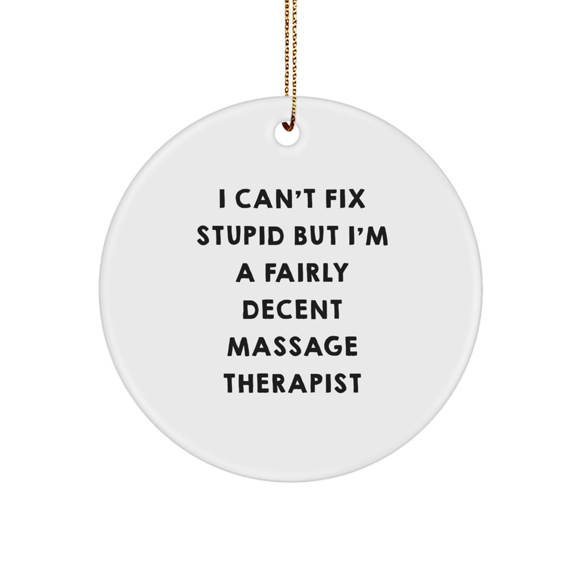 Massage Therapist Circle Ornament for Coworkers Idea Christmas Gift - Image 1