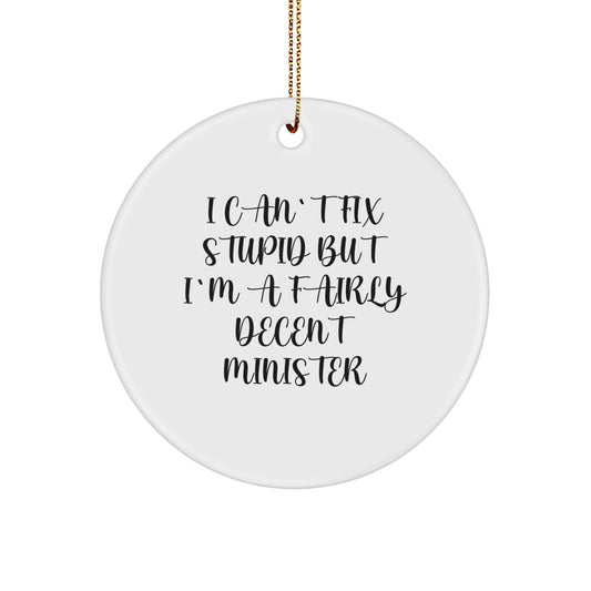 Christmas Gift for Roommates Collectible Minister Circle Ornament - Image 1