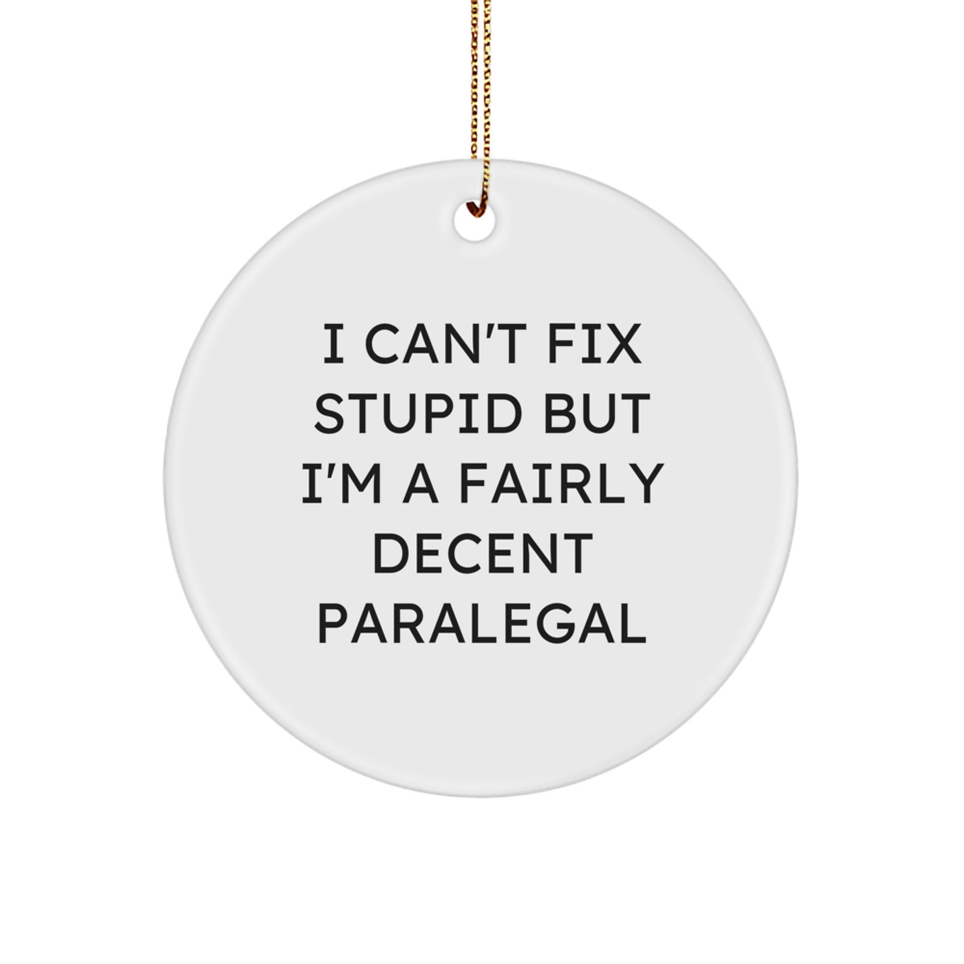 Funny Paralegal Gifts from Men to Women, Paralegal Circle Ornaments for Christmas Unique Gifts - Image 1