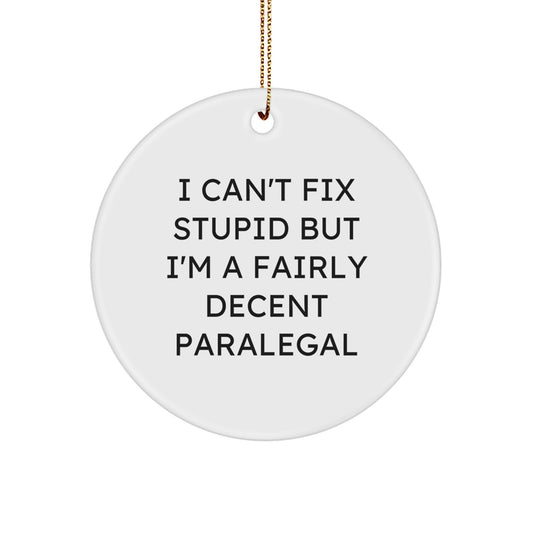 Funny Paralegal Gifts from Men to Women, Paralegal Circle Ornaments for Christmas Unique Gifts - Image 1