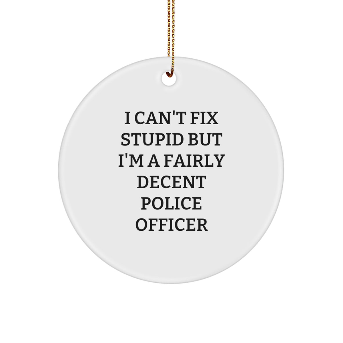 Police Officer Keepsake Christmas Ornament for Him Holiday Gift - Image 1