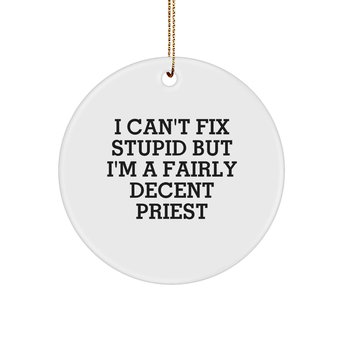 Priest Circle Ornament Christmas Gift for Coworkers Idea Keepsake - Image 1
