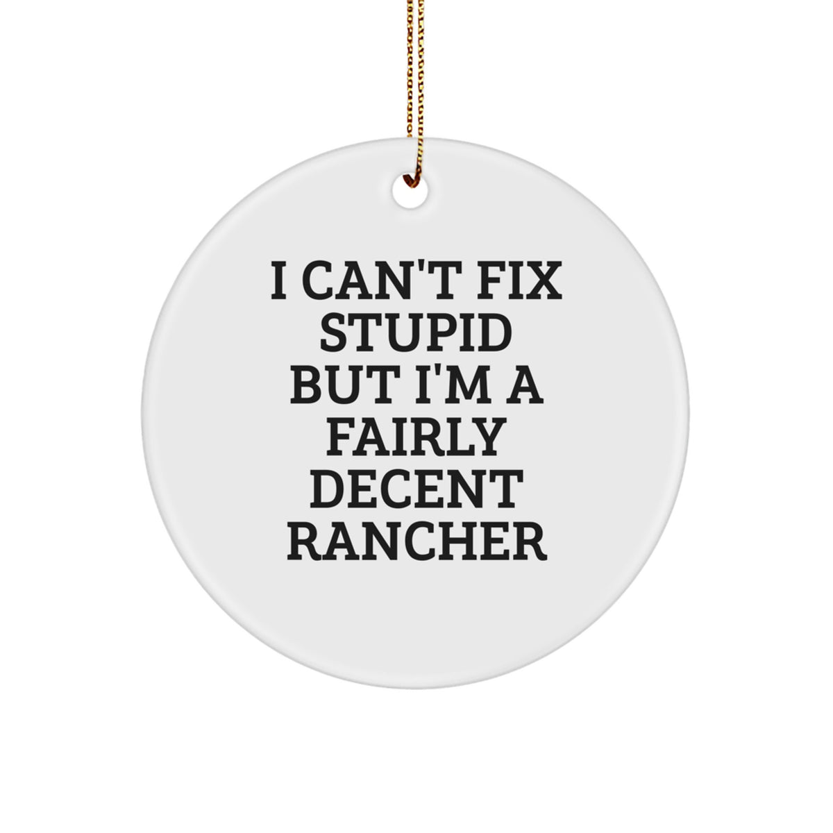 Christmas Unique Gift Rancher Circle Ornament for Her Present – Funny Quote - Image 1