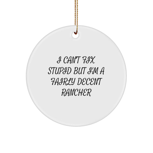 Rancher Christmas Ornament for Friends Gift – Novelty Humor - Image 1
