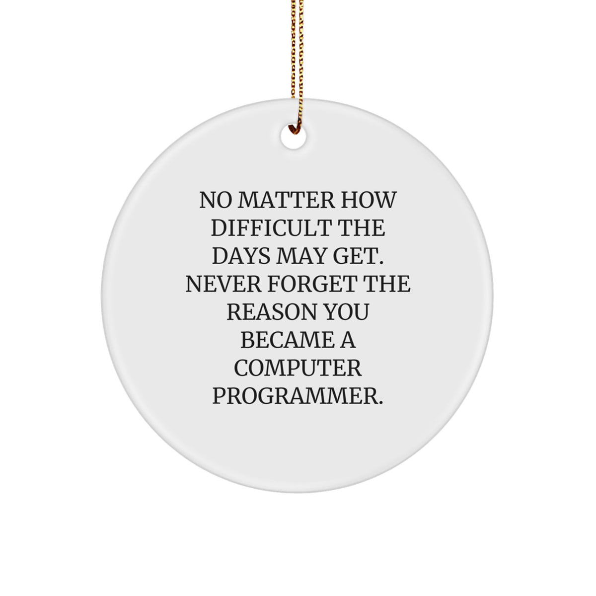 Computer Programmer Christmas Ornament Gift for Family Treasure, Never - Image 1