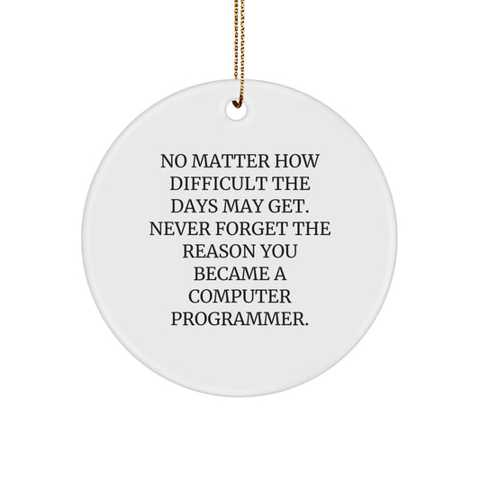Computer Programmer Christmas Ornament Gift for Family Treasure, Never - Image 1