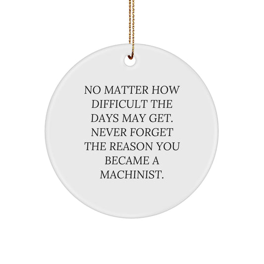 Machinist Christmas Ornament for Coworkers Gift – Never Forget the - Image 1