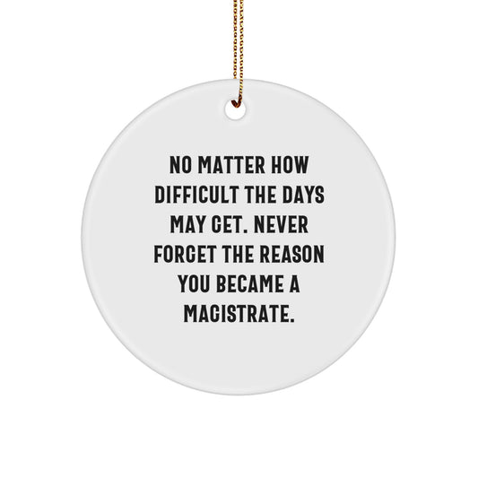 Magistrate Circle Ornament Gift for Coworkers – Never Forget The Reason - Image 1