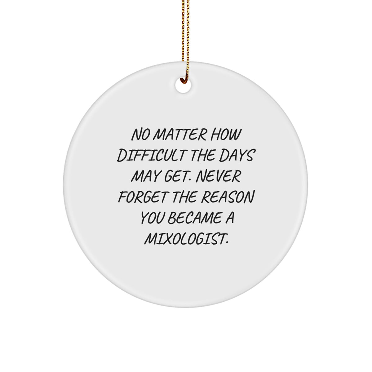 Mixologist Keepsake Christmas Ornament for Him Never Forget Gift - Image 1
