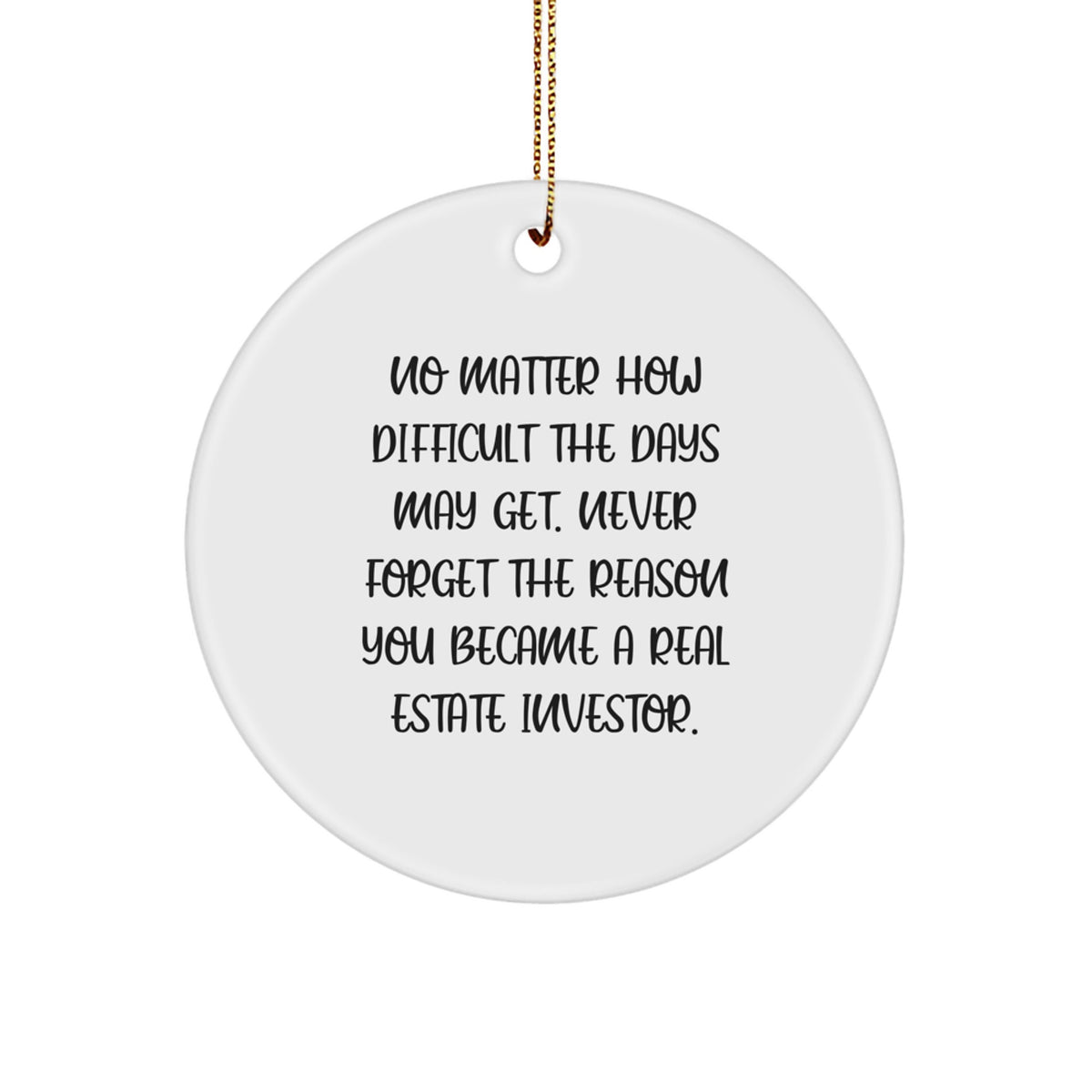 Real Estate Investor Keepsake Christmas Ornament for Him Gift - Image 1