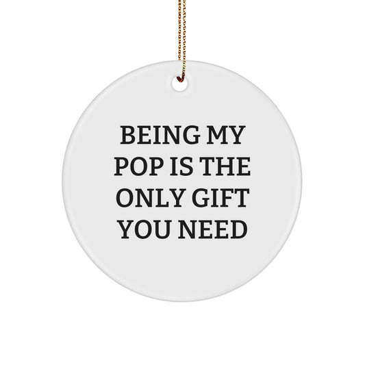 Funny Pop Circle Ornaments Gifts from Mom to My Awesome Pop for Christmas - Image 1