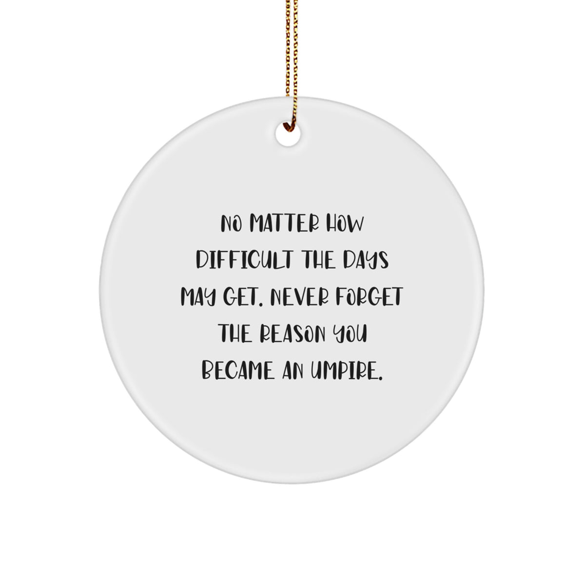 Umpire Keepsake Christmas Ornament for Him Gift – Motivational Tree - Image 1