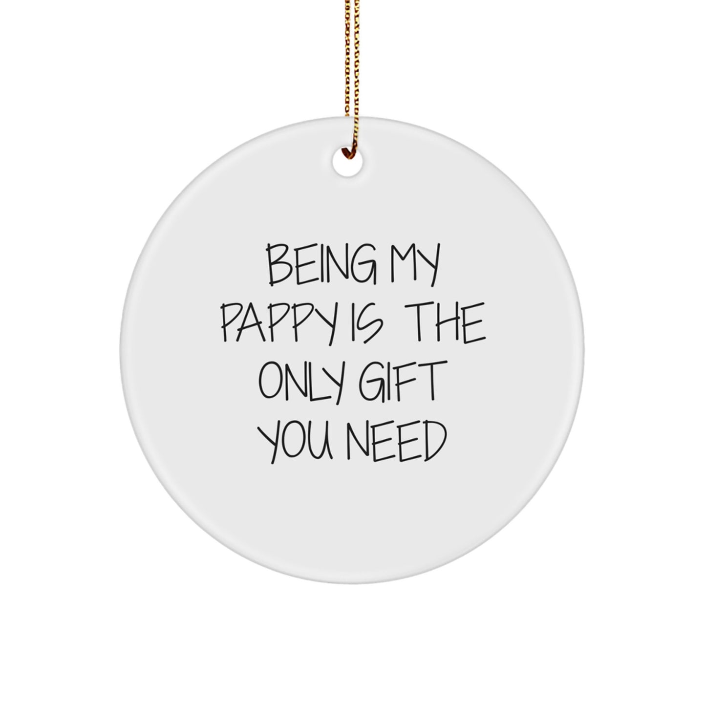 Funny Pappy Circle Ornament Gifts from Men to Pappy for Christmas Unique Gifts - Image 1