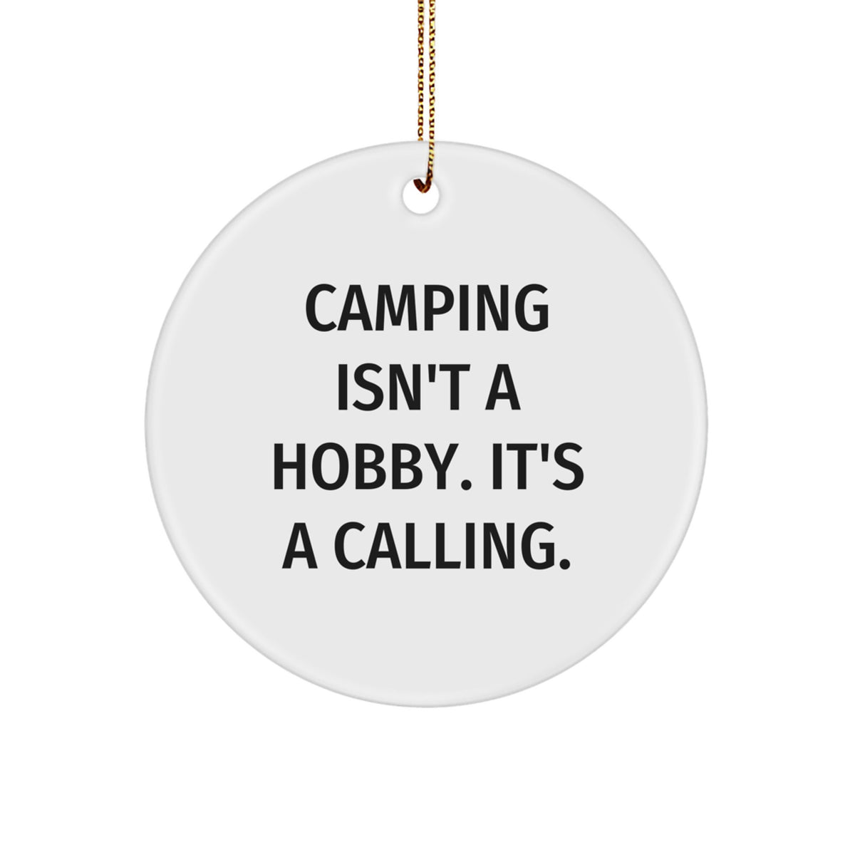 Camping Keepsake Christmas Ornament for Him Gift - Image 1