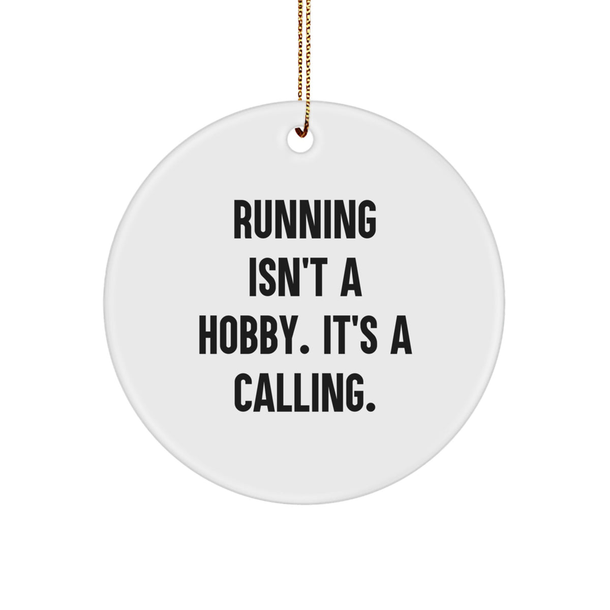 Motivational Running Circle Ornament for Friends Novelty Christmas Gift - Image 1