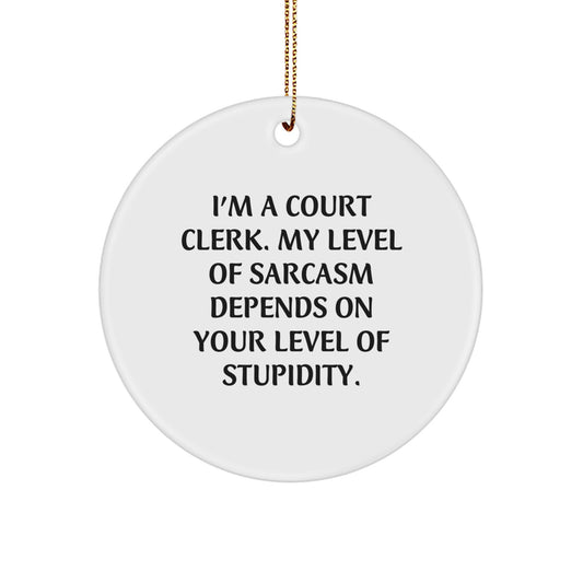 Funny Court Clerk Christmas Unique Gifts from Friends for Court Clerk - Image 1