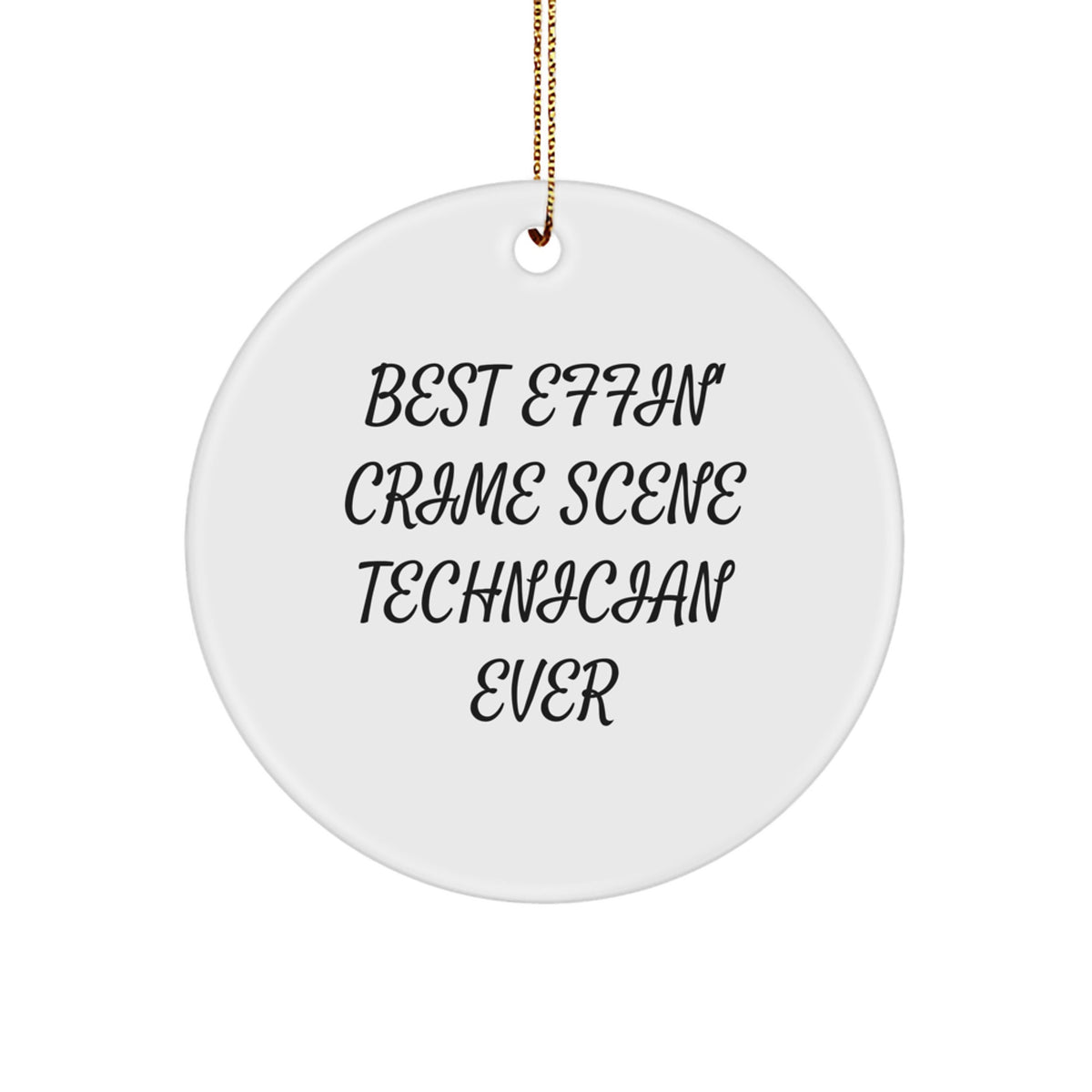 For Him Crime Scene Technician Keepsake Circle Christmas Ornament Gift - Image 1