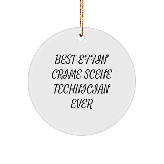 For Him Crime Scene Technician Keepsake Circle Christmas Ornament Gift - Image 1