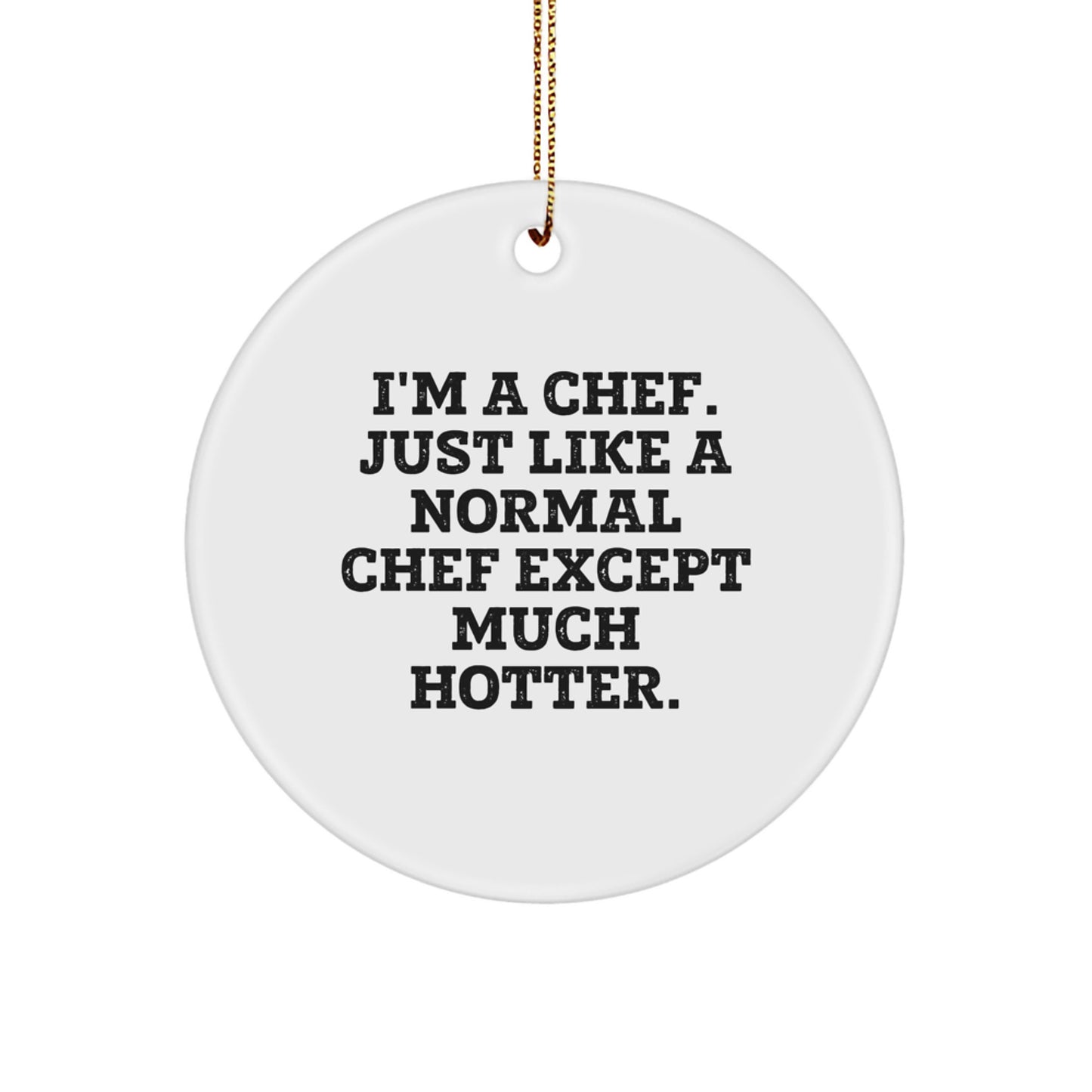 Funny Chef Circle Ornament Gifts from Friends for Men Christmas Unique - Image 1