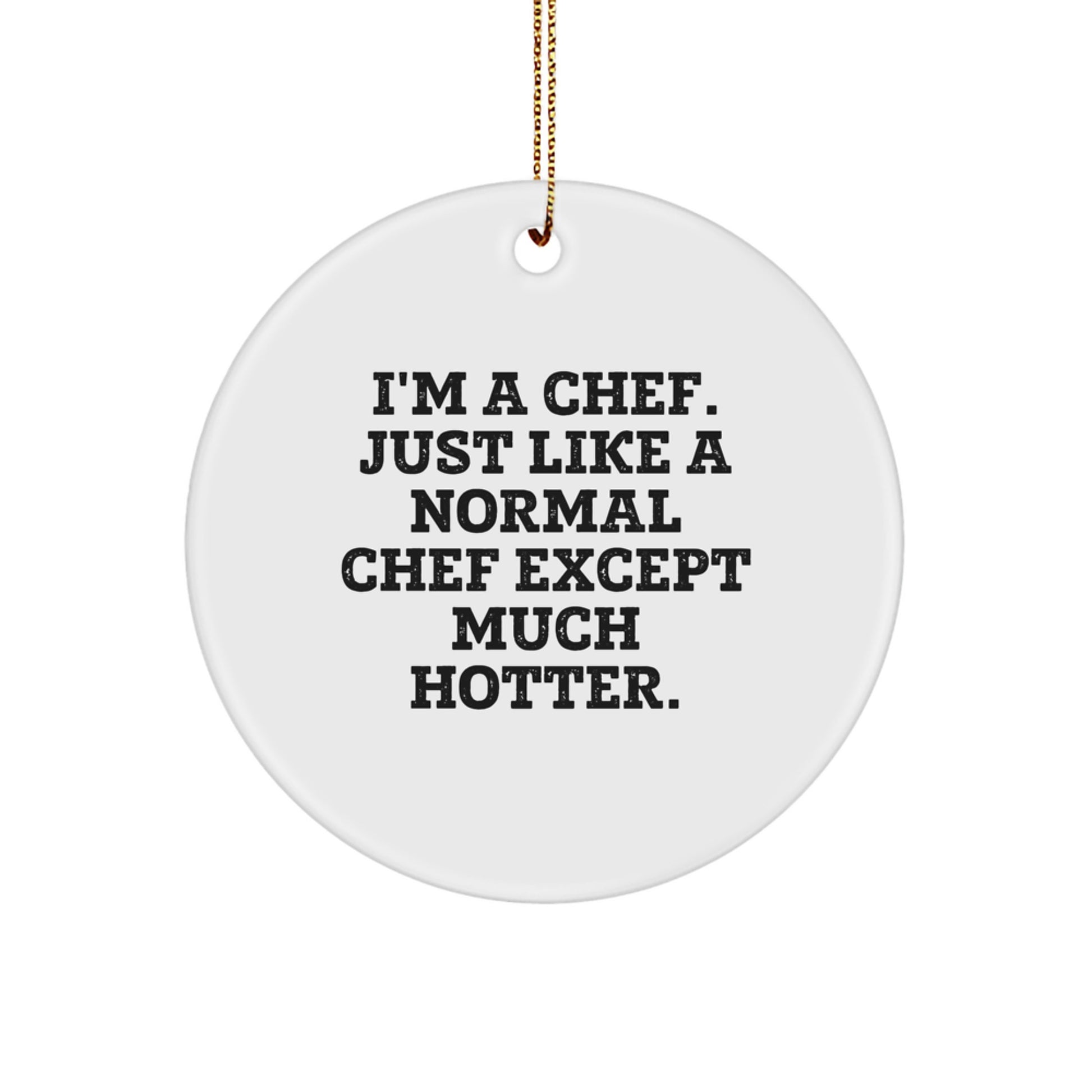 Funny Chef Circle Ornament Gifts from Friends for Men Christmas Unique - Image 1