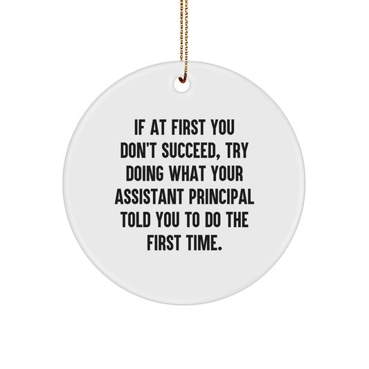 Motivational Assistant Principal Christmas Ornament Gift for Friends - Image 1
