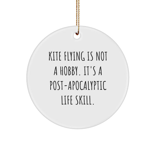 Funny Kite Flying Gifts for Men - Circle Ornament Kite Enthusiasts Will Love, Gifts from Friends for Christmas - Image 1