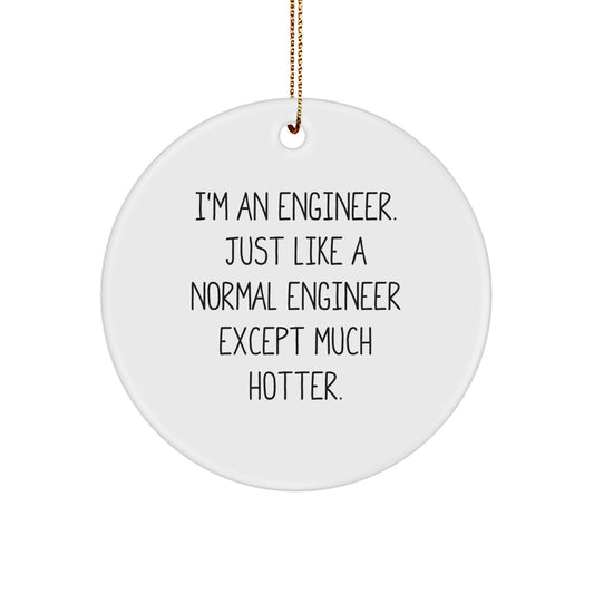 Funny Engineer Gifts from Friends, Circle Ornament for Men, Unique Christmas Unique Gifts for Women, Engineer Lover - Image 1