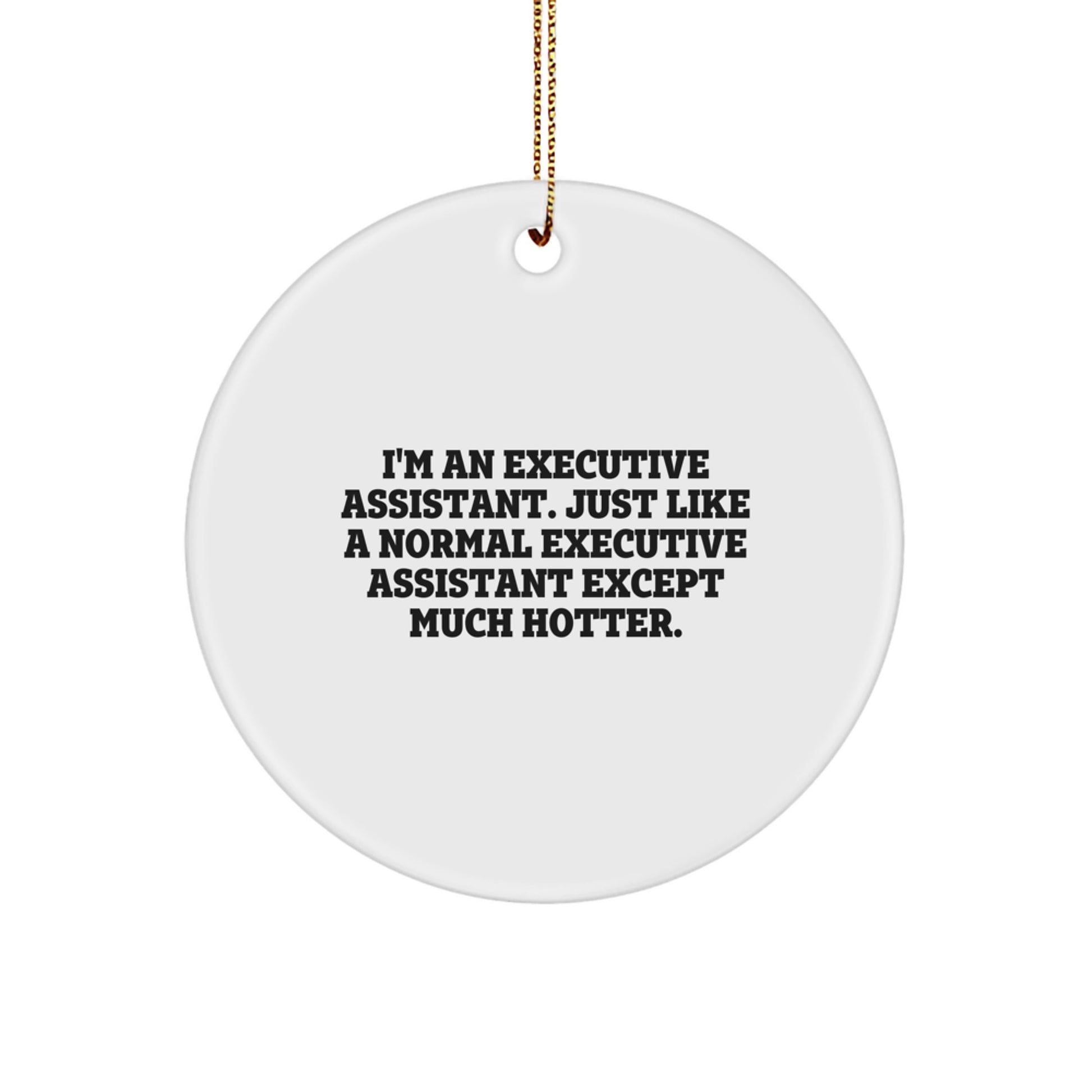 Executive Assistant Gifts for Christmas, Funny Circle Ornament from Friends, Perfect for Coworkers - Image 1