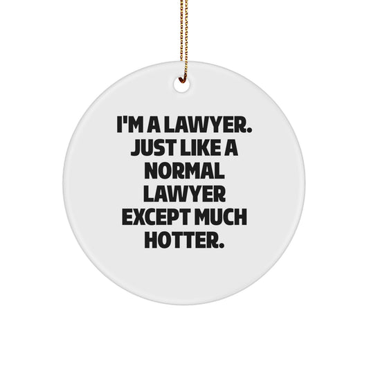 Funny Lawyer Gifts from Friends, I'm A Lawyer. Just Like A Normal Lawyer Except Much Hotter. Christmas Unique Gifts for Lawyer - Image 1