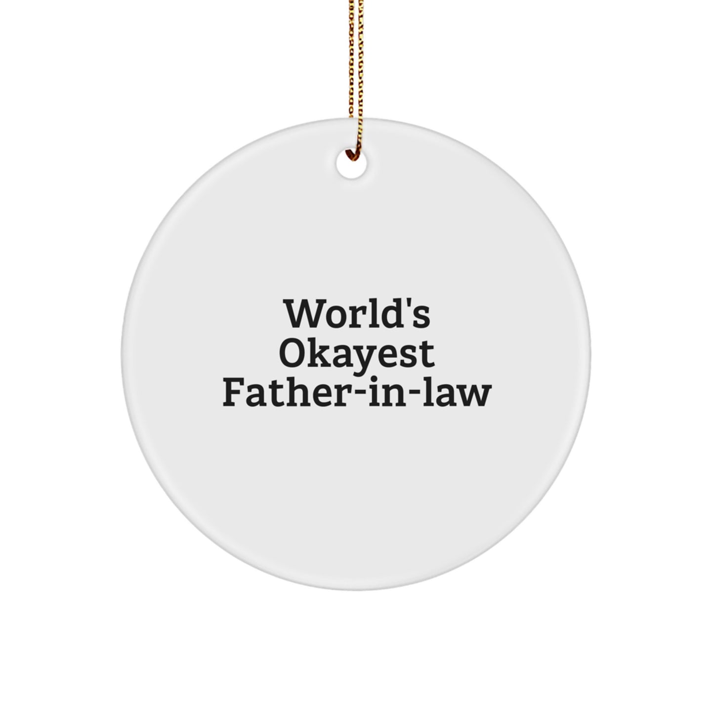 Funny Father-in-law Circle Ornament Gifts from Family for Christmas Unique Presents - Image 1