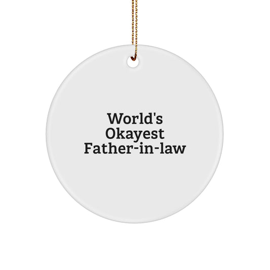 Funny Father-in-law Circle Ornament Gifts from Family for Christmas Unique Presents - Image 1
